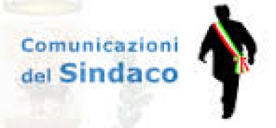 COMUNICAZIONI DEL SINDACO